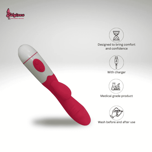 Rabbit Massager with Charger – Dual Stimulation Vibrator (Set of 2) - Image 4