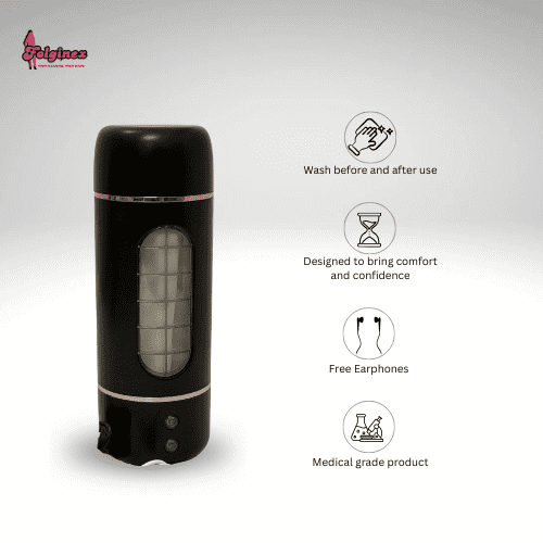 Automatic Vibration Machine Male Masturbator – Rechargeable Smart Stroker (13 Inch) (Set of 2) - Image 4